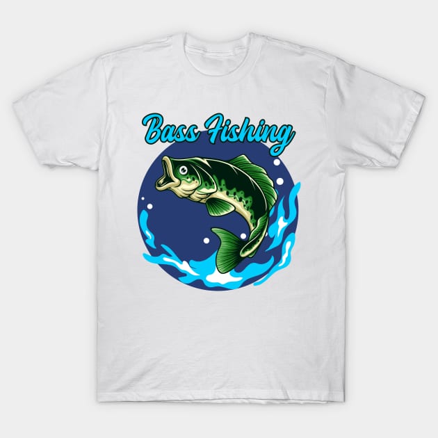 Bass Fish 2.5 T-Shirt by Harrisaputra